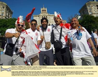 Fussball, EURO 2012, Fans vor dem Viertelfinale England vs Italien