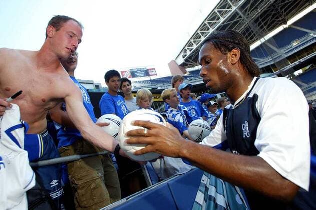 Fußball, England, Premier League, Didier Drogba als Neuzugang des FC Chelsea