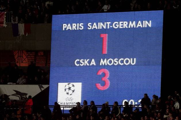Fußball, Champions League, Paris St. Germain - ZSKA Moskau 1:3
