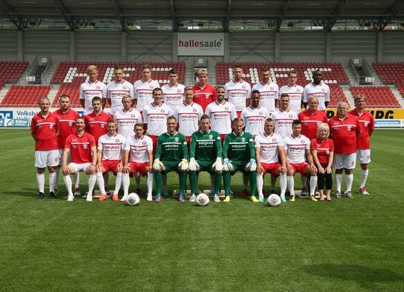 Fussball, 3. Liga, 2013 2014, Porträttermin Hallescher FC