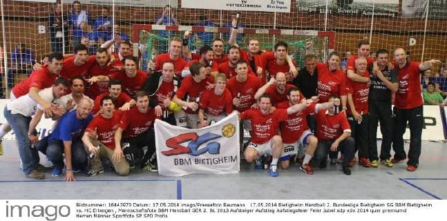Handball, SG BBM Bietigheim feiert den Aufstieg in die 1. Bundesliga