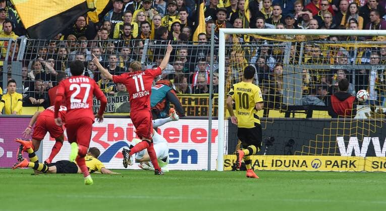 Fussball, 1. BL, Karim Bellarabi ist Torschuetze des schnellsten Tores der Bundesligageschichte