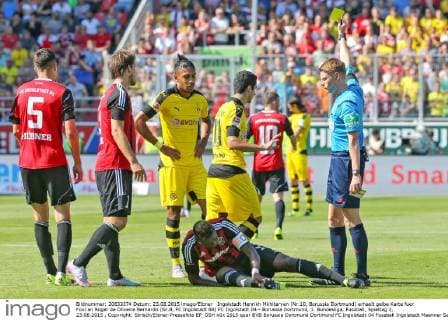 Fußball, Roger vom FC Ingolstadt ist der meistgefoulte Spieler der Bundesliga