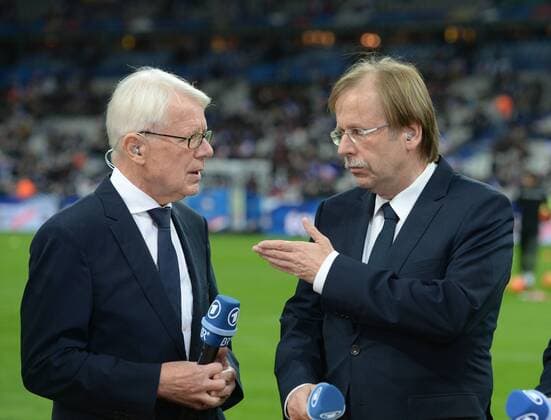 Fußball, Länderspiel, Frankreich - Deutschland, Rauball und Koch vor Spielbeginn