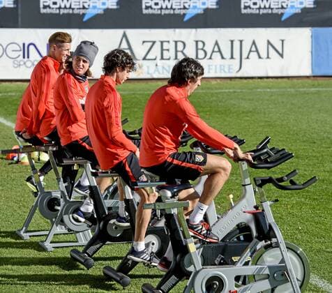 Fußball, Champions League, Atletico Madrid Training