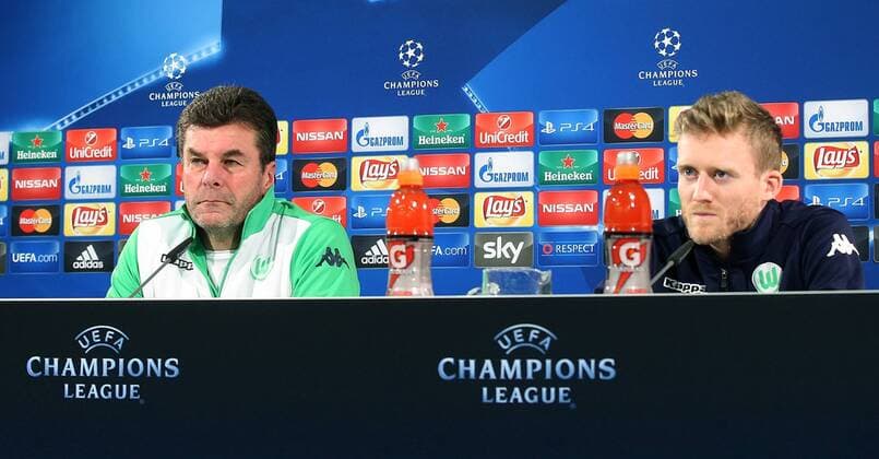 Fußball, Champions League, PK Dieter Hecking und Andre Schürrle