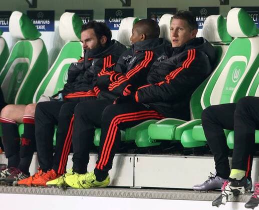 Fußball, Champions League, Auswechslung Bastian Schweinsteiger, VfL Wolfsburg - Manchester United