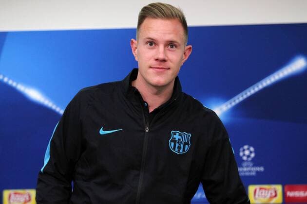 Fußball, Champions League, Marc Andre ter Stegen - PK FC Barcelona in Leverkusen