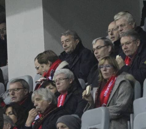 Fußball, Champions League, Wolfgang Niersbach auf der Tribüne in Leverkusen