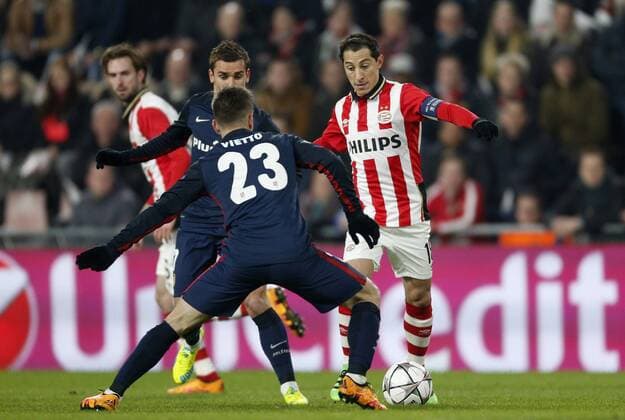 Fußball, Champions League, PSV Eindhoven - Atletico Madrid