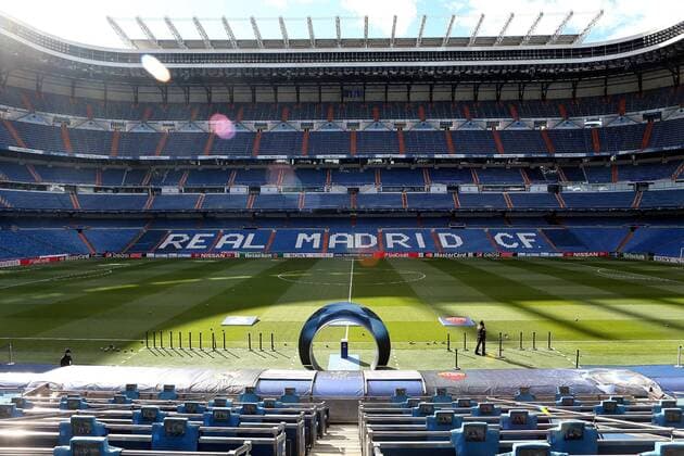 Fußball, Champions League, Santiago Bernabeu vor dem Achtelfinale in Madrid