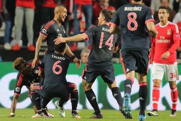 Fußball, Champions League, Arturo Vidal gleicht gegen Benfica aus