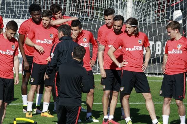 Fußball, Champions League, Atletico Madrid Training