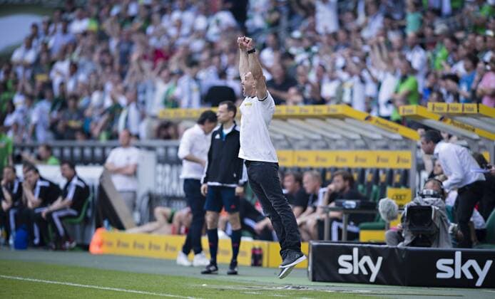 Fußball, Borussia Mönchengladbach feiert den Champions League Startplatz