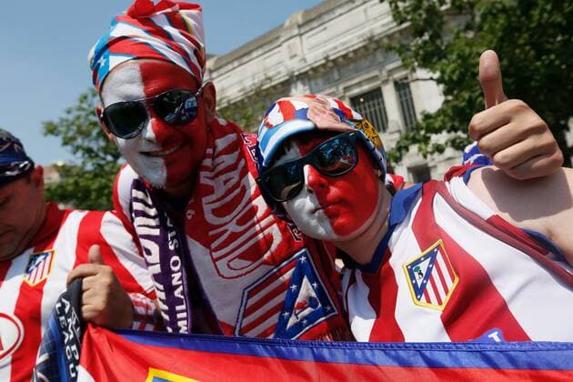 Fußball, Champions League, Finale, Fans von Atletico und Real Madrid in Mailand