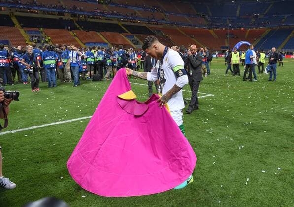 Fußball, Mannschaftskapitän Sergio Ramos - Champions League Sieger