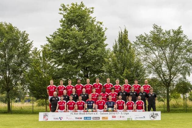 Fußball, 3. Liga, Porträttermin Rot-Weiß Erfurt