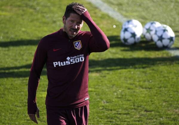 Fußball, Champions League, Training Atletico Madrid