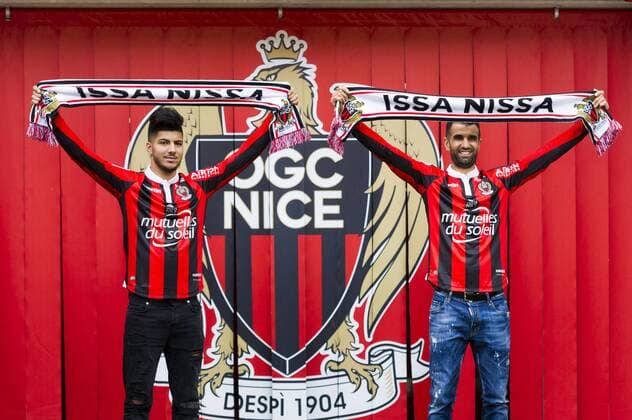 Fußball, OGC Nizza präsentiert Neuzugänge Srarfi und Obbadi