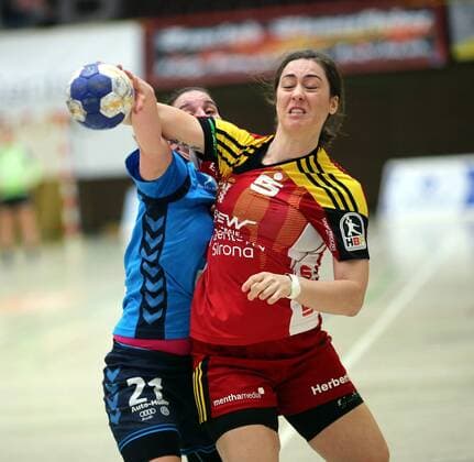 Handball, 2. BL Damen, HSG Bensheim Auerbach Flames feiern den Aufstieg in die Bundesliga