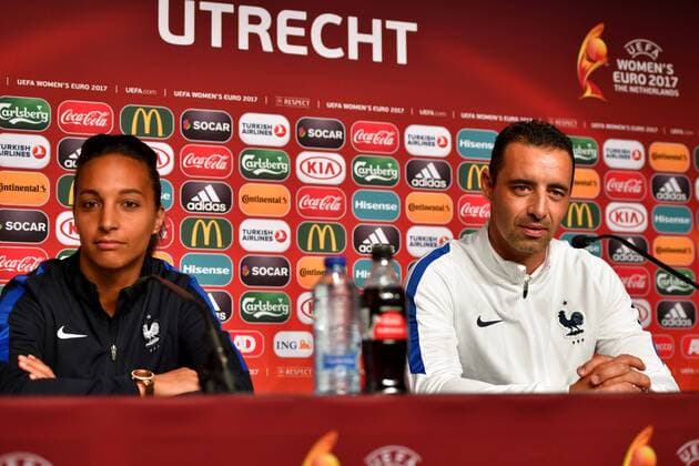 Fußball, Frauen EM, Pressekonferenz Frankreich