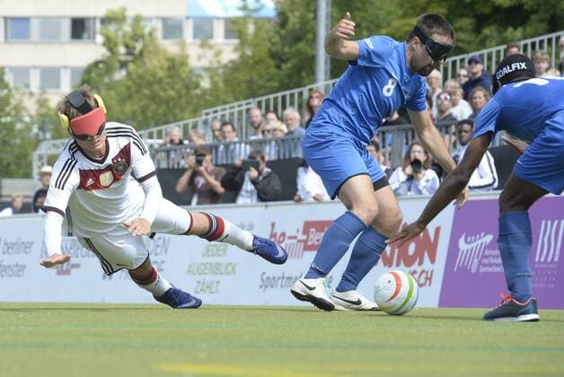 Blindenfußball EM in Berlin, Frankreich - Deutschland