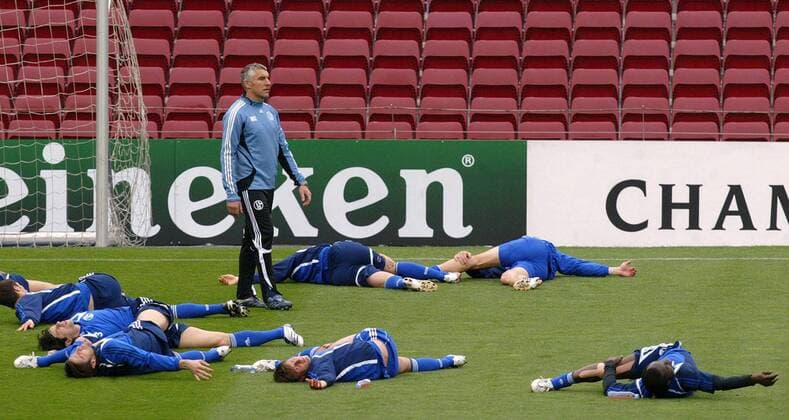 Fußball, Champions League, FC Schalke trainiert in Barcelona