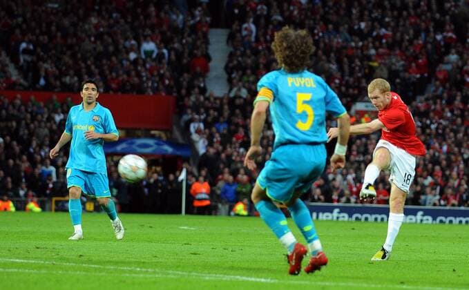 Fußball, Champions League, Halbfinale, Manchester United - FC Barcelona 1:0