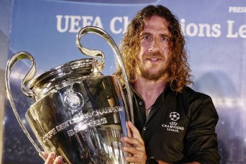 Fußball, Carles Puyol bei Champions League Trophy Tour in Jakarta