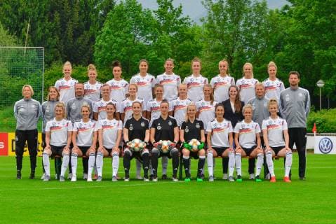 Fußball, Damen, WM, Nationalteam Deutschland Porträttermin