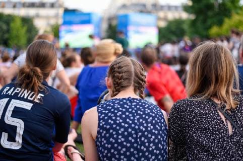 Fußball, WM Damen, Frankreich - USA, Fanzone in Paris