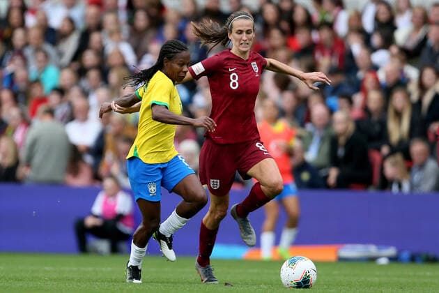 Fußball, Damen, Länderspiel, England - Brasilien