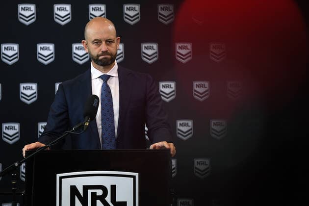 Rugby, Australiens National Rugby League NRL Pressekonferenz zu Coronavirus