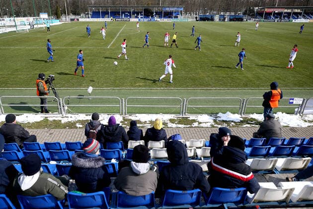 Fußball, Weißrussische Liga spielt trotz Coronavirus, FC Slutsk - Slavia Mazyr