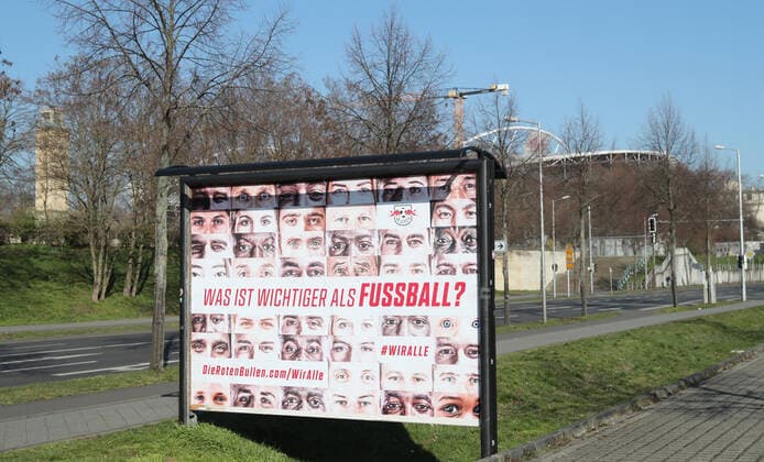 Coronavirus, RB Leipzig-Kampagne Was ist wichtiger als Fußball