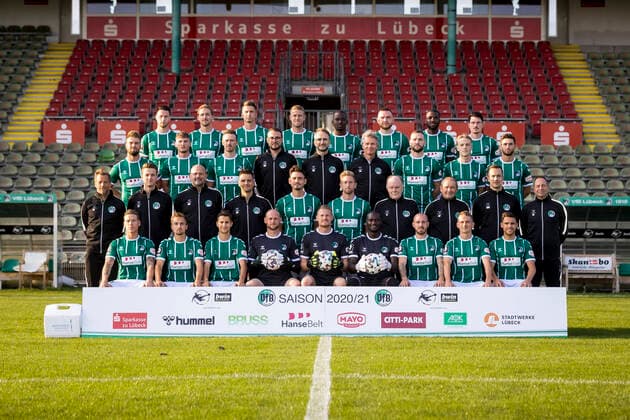 Fußball, 3. Liga, VfB Lübeck Porträttermin 2020 2021