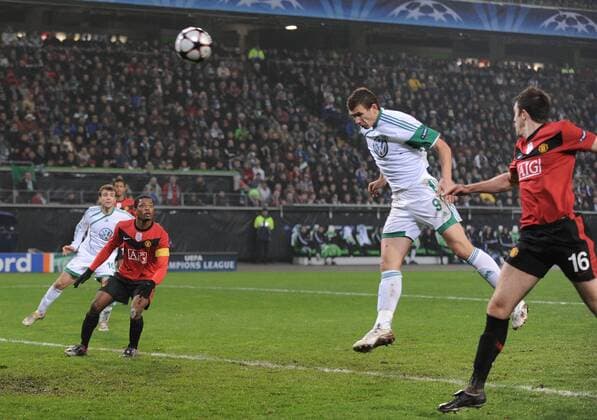 Fußball, Champions League, VfL Wolfsburg - Manchester United 1:3