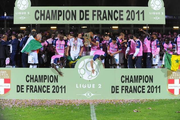 Fußball, Frankreich, Ligue 2, Evian TG feiert den Aufstieg in die Ligue 1