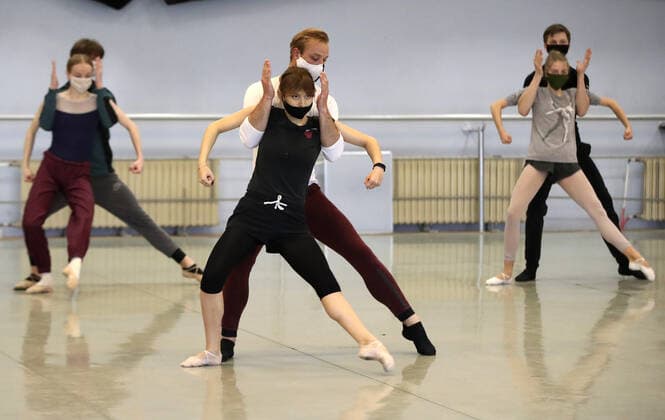 Coronavirus in Russland, Bolschoi Ballett trainiert in Moskau