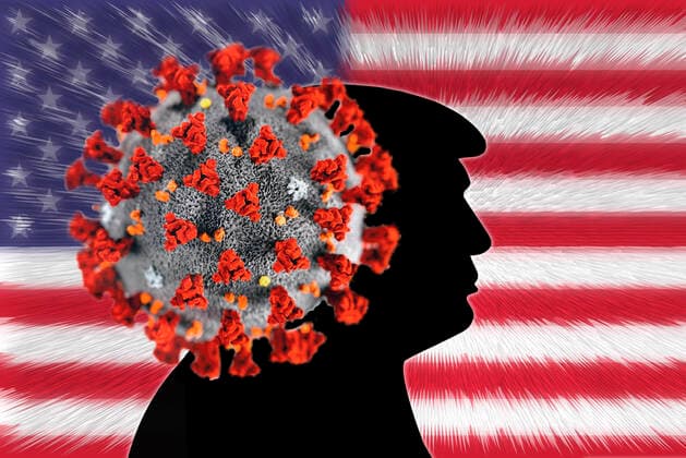 Donald Trump positiv auf Coronavirus getestet - Fotomontagen
