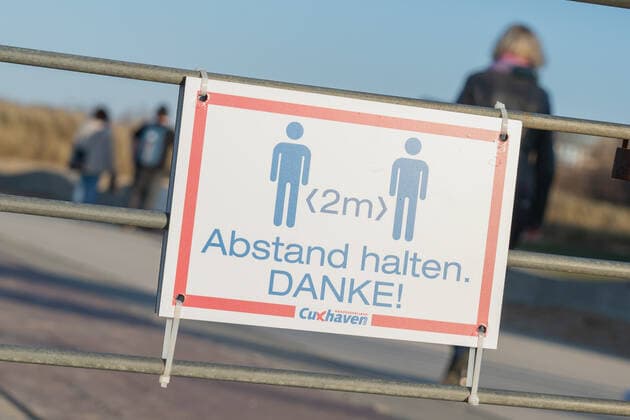 Coronavirus in Niedersachsen, Eindrücke von der Strandpromenade in Cuxhaven