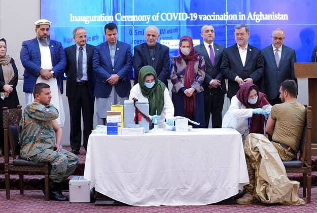 Coronavirus in Afghanistan, Impfstart in Kabul