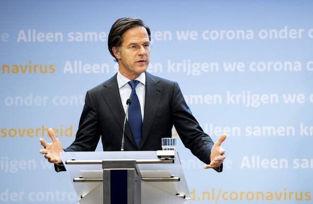 Coronavirus in den Niederlanden, Pressekonferenz mit Premier Mark Rutte und Hugo de Jonge in Den Haag