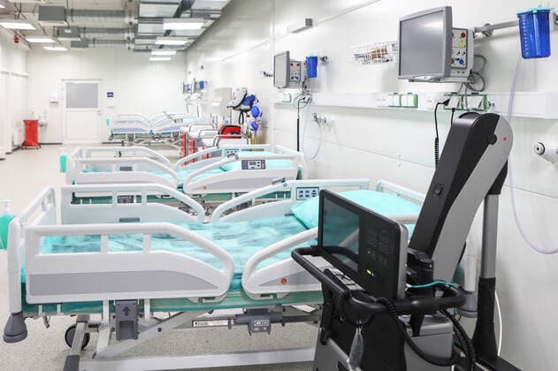 Coronavirus In Polen, provisorisches Notfallkrankenhaus in Warschau