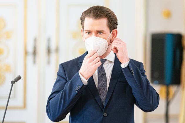 Coronavirus in Österreich, Pressekonferenz mit Sebastian Kurz in Wien