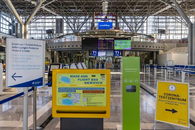 Coronavirus in Baden-Württemberg, Menschenleerer Flughafen in Stuttgart