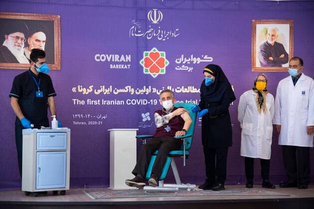 Coronavirus im Iran, Impfung mit Coviran Barekat in Teheran