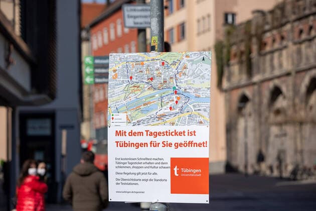 Coronavirus in Baden-Württemberg, Eindrücke aus Tübingen