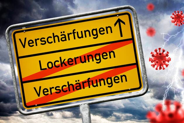 Coronavirus, Fotomontagen und Symbolbilder zu Coronamaßnahmen