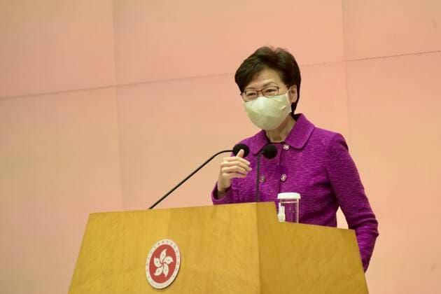 Coronavirus in Hongkong, Carrie Lam Pressekonferenz